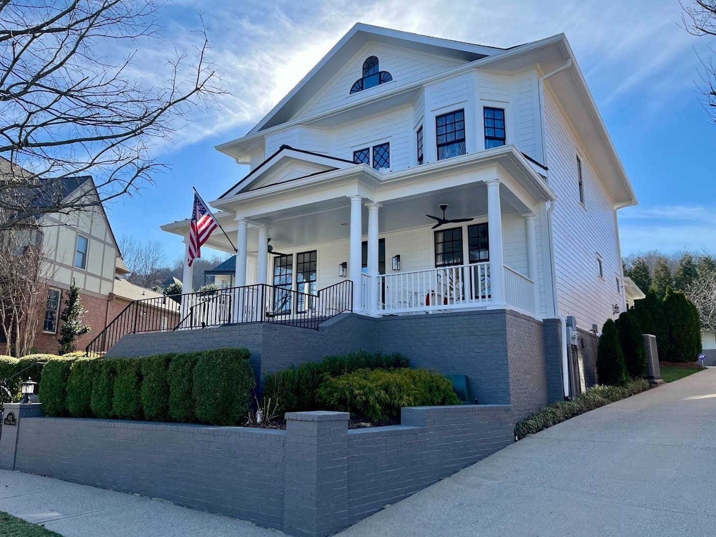 Nashville home prepared for exterior painting project